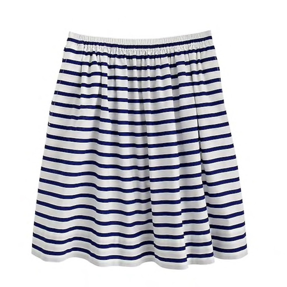 J. Crew Pull On Skirt in nautical Stripe - Picture 4 of 5